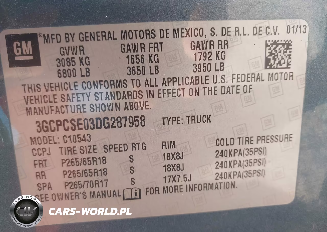2013 Chevrolet Silverado 1500 Lt VIN:3GCPCSE03DG287958 - 9
