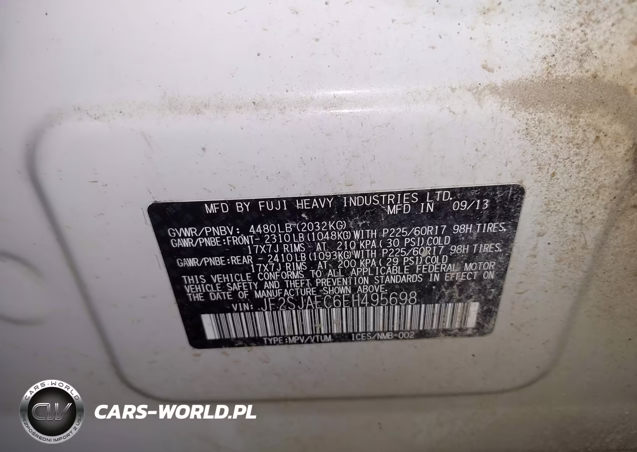 2014 Subaru Forester 2.5I Premium VIN:JF2SJAEC6EH495698 - 9