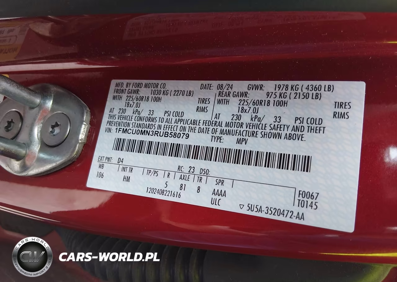 2024 Ford Escape St-Line VIN:1FMCU0MN3RUB58079 - 9