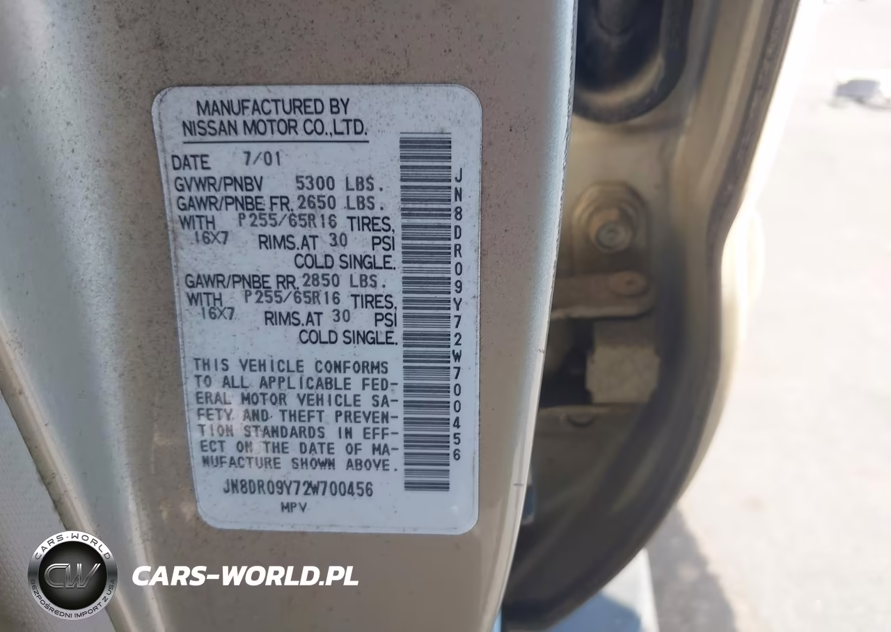 2002 Nissan Pathfinder Se VIN:JN8DR09Y72W700456 - 9