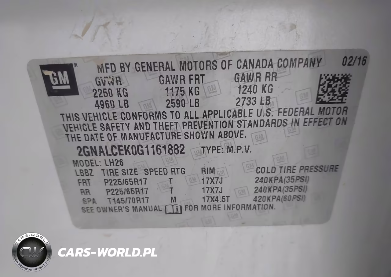 2016 Chevrolet Equinox Lt VIN:2GNALCEK0G1161882 - 9