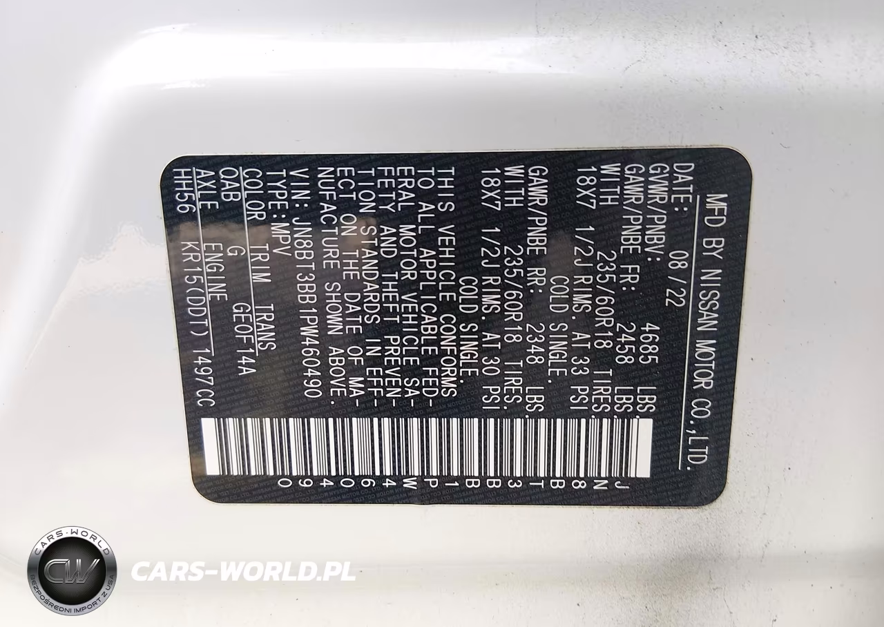 2023 Nissan Rogue Sv Intelligent Awd VIN:JN8BT3BB1PW460490 - 9