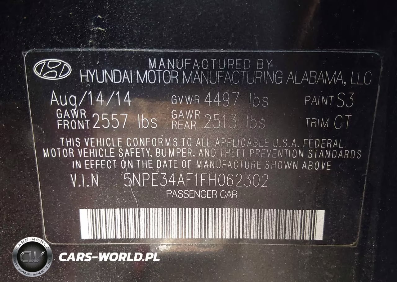 2015 Hyundai Sonata Limited VIN:5NPE34AF1FH062302 - 9