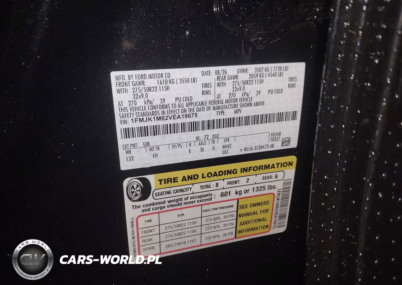 2027 Ford Expedition VIN:1FMJK1M82VEA19675 - 8
