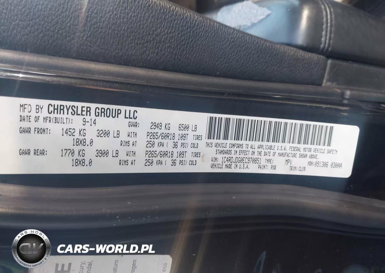 2014 Dodge Durango Limited VIN:1C4RDJDG0EC970851 - 9