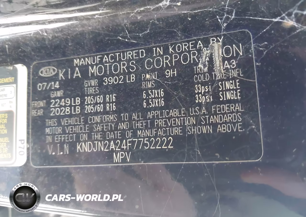 2015 Kia Soul VIN:KNDJN2A24F7752222 - 9