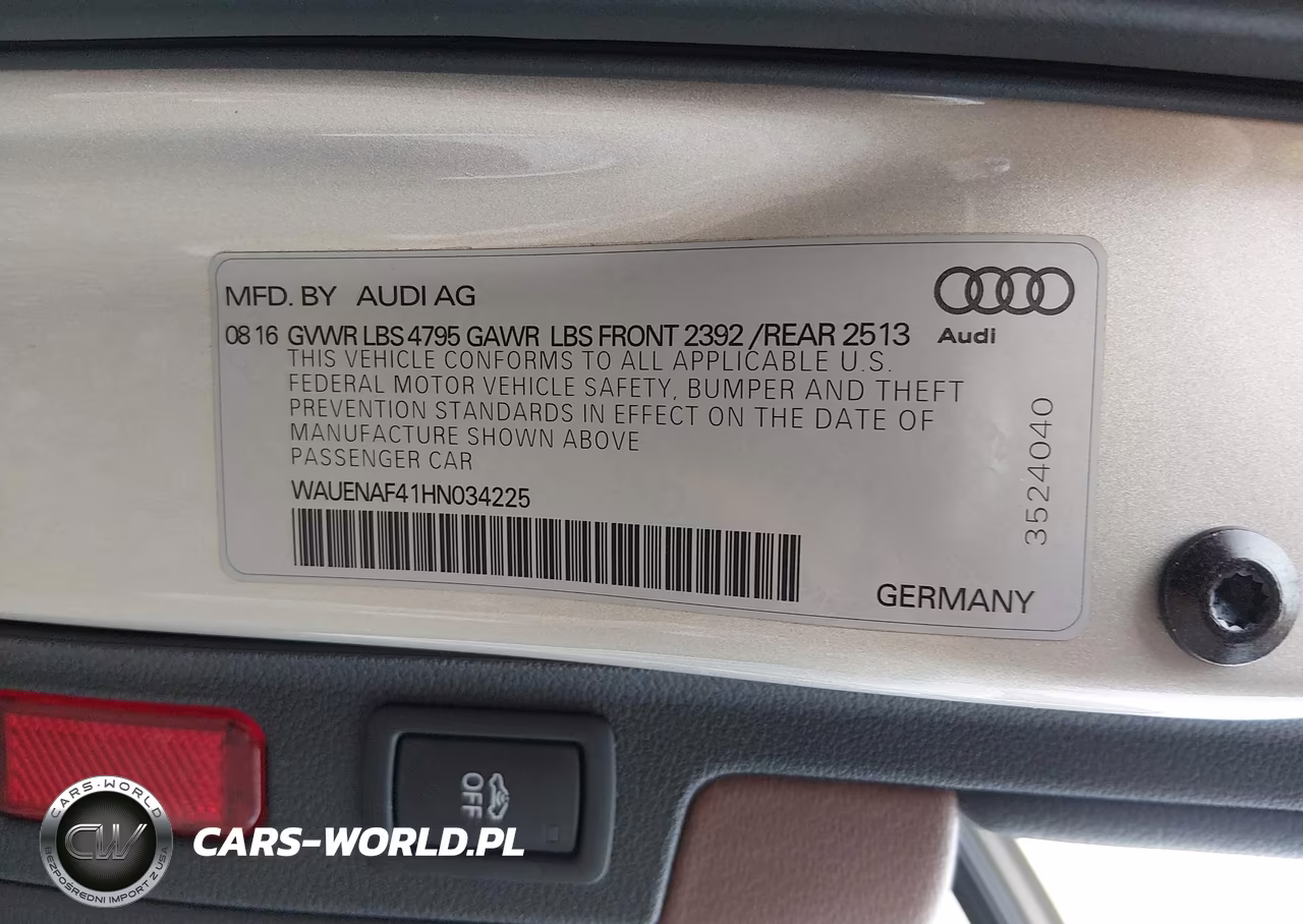 2017 Audi A4 2.0T Premium VIN:WAUENAF41HN034225 - 9