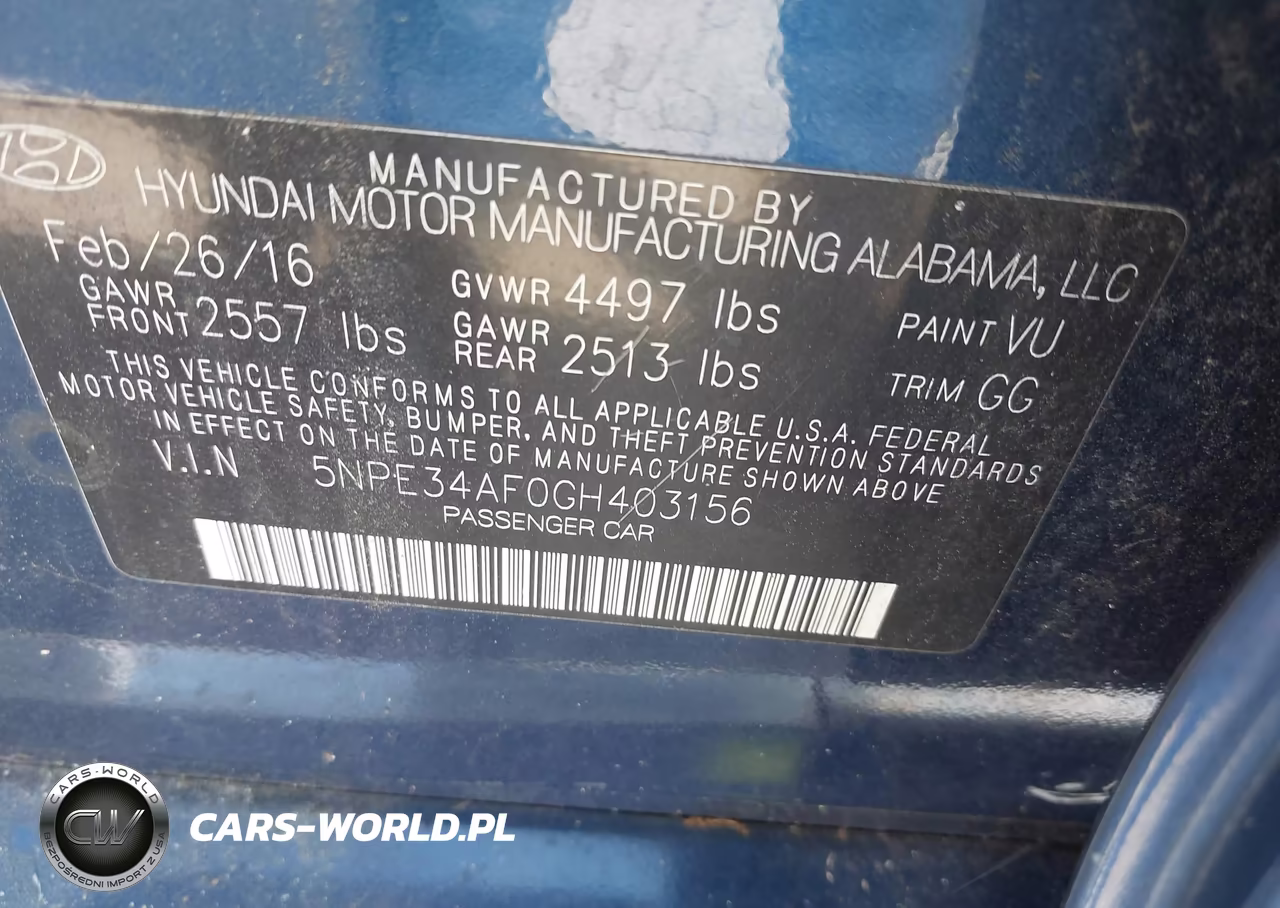 2016 Hyundai Sonata Sport VIN:5NPE34AF0GH403156 - 9