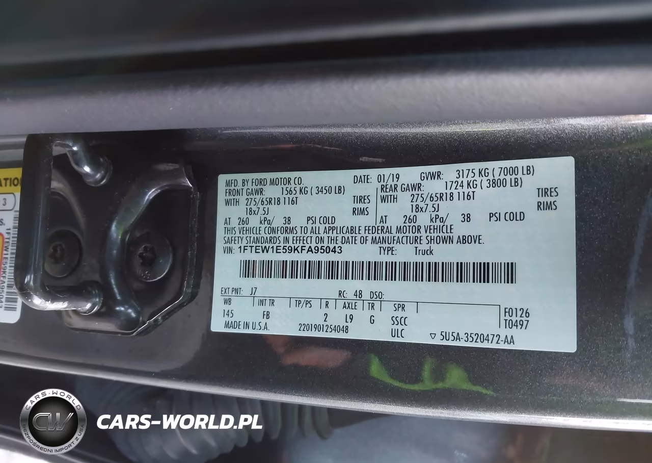 2019 Ford F-150 Xlt VIN:1FTEW1E59KFA95043 - 9