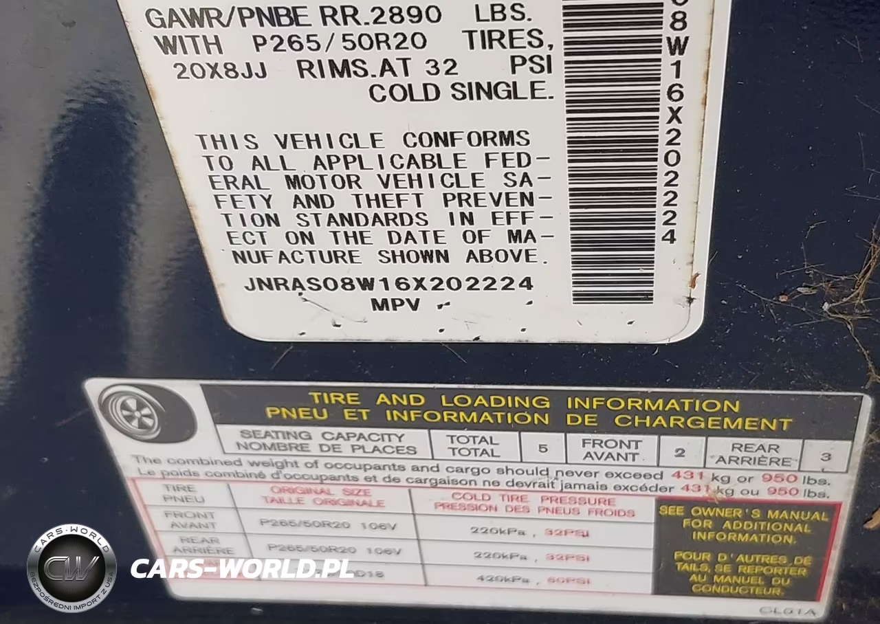 2006 Infiniti Fx35 VIN:JNRAS08W16X202224 - 9