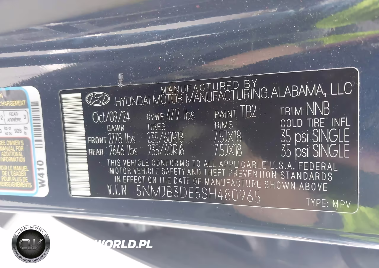 2025 Hyundai Tucson Sel VIN:5NMJB3DE5SH480965 - 9