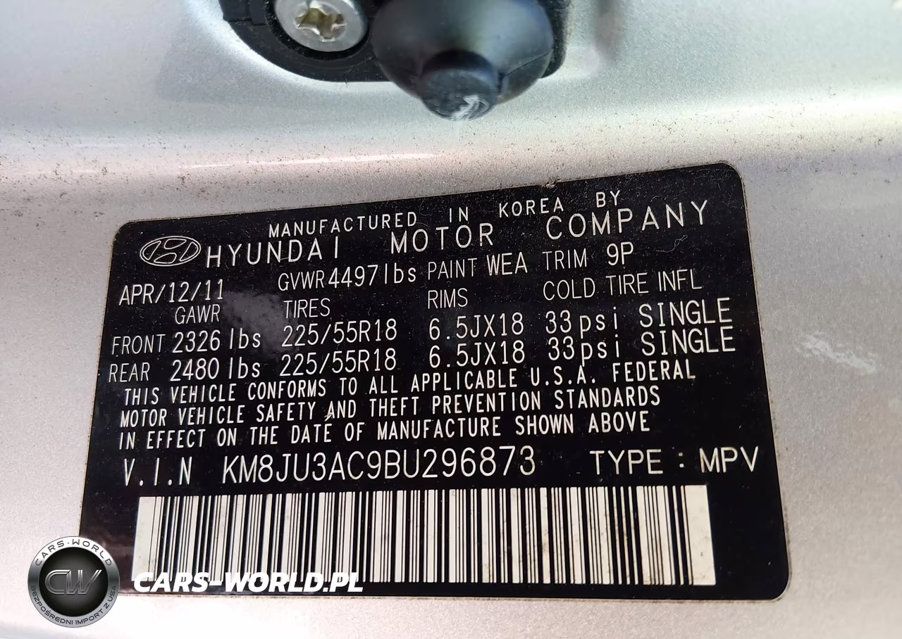 2011 Hyundai Tucson Limited VIN:KM8JU3AC9BU296873 - 9