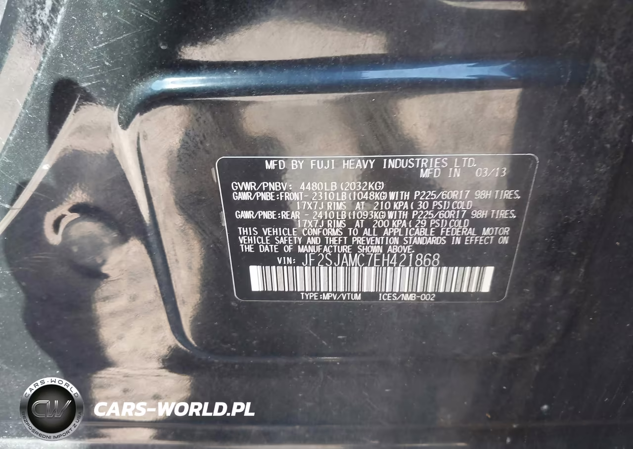 2014 Subaru Forester 2.5I Touring VIN:JF2SJAMC7EH421868 - 9