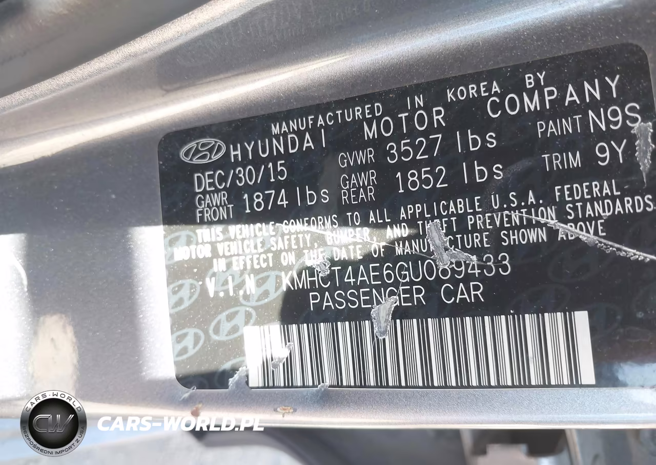 2016 Hyundai Accent Se VIN:KMHCT4AE6GU089433 - 9