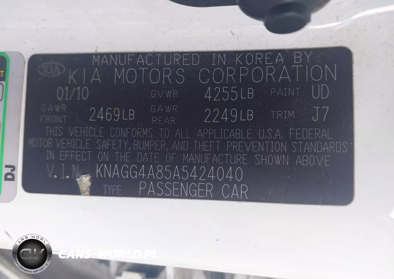 2010 Kia Optima Lx VIN:KNAGG4A85A5424040 - 9
