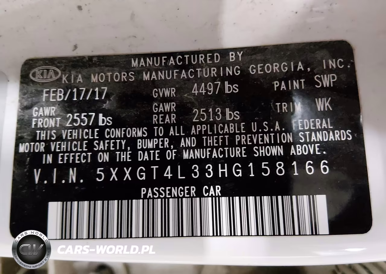 2017 Kia Optima Lx VIN:5XXGT4L33HG158166 - 9