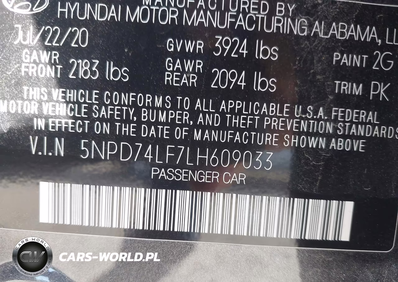 2020 Hyundai Elantra Se VIN:5NPD74LF7LH609033 - 9