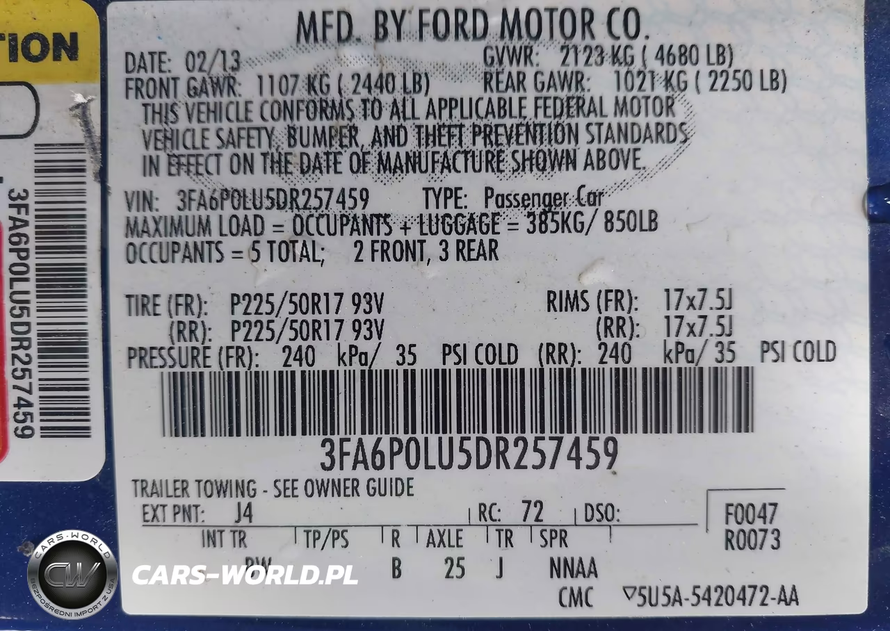 2013 Ford Fusion Hybrid Se VIN:3FA6P0LU5DR257459 - 9