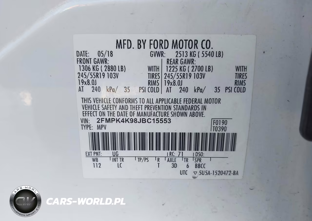 2018 Ford Edge Titanium VIN:2FMPK4K98JBC15553 - 9