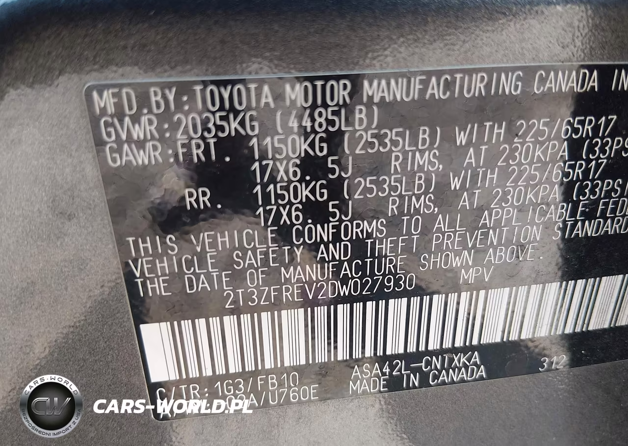 2013 Toyota Rav4 Le VIN:2T3ZFREV2DW027930 - 9