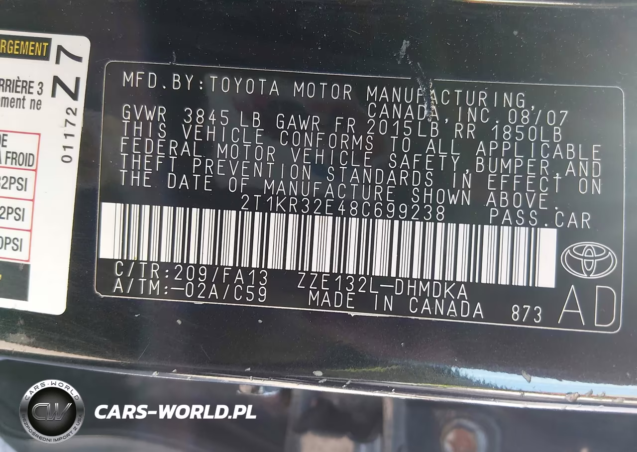 2008 Toyota Matrix VIN:2T1KR32E48C699238 - 9