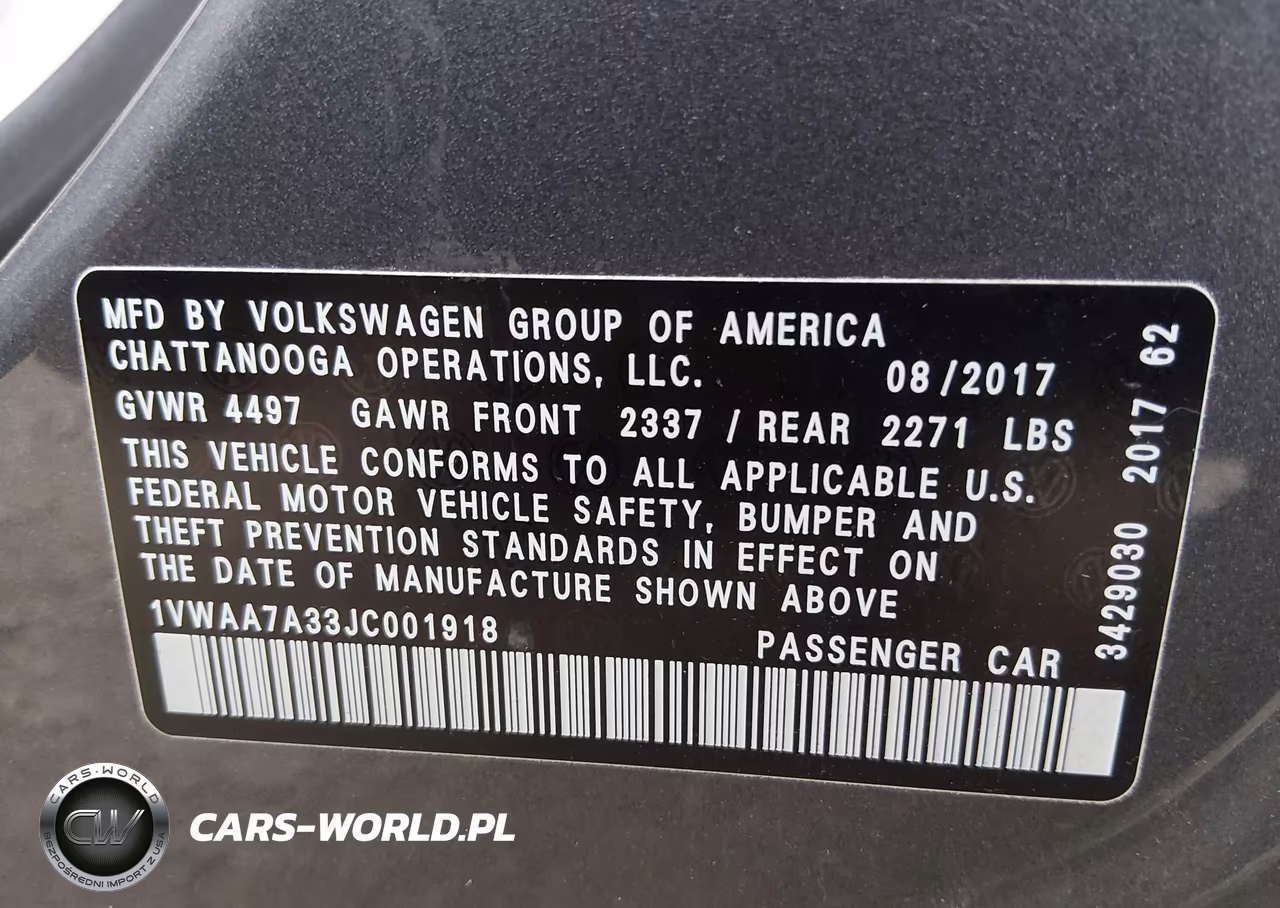 2018 Volkswagen Passat 2.0T R-Line-2.0T S VIN:1VWAA7A33JC001918 - 9