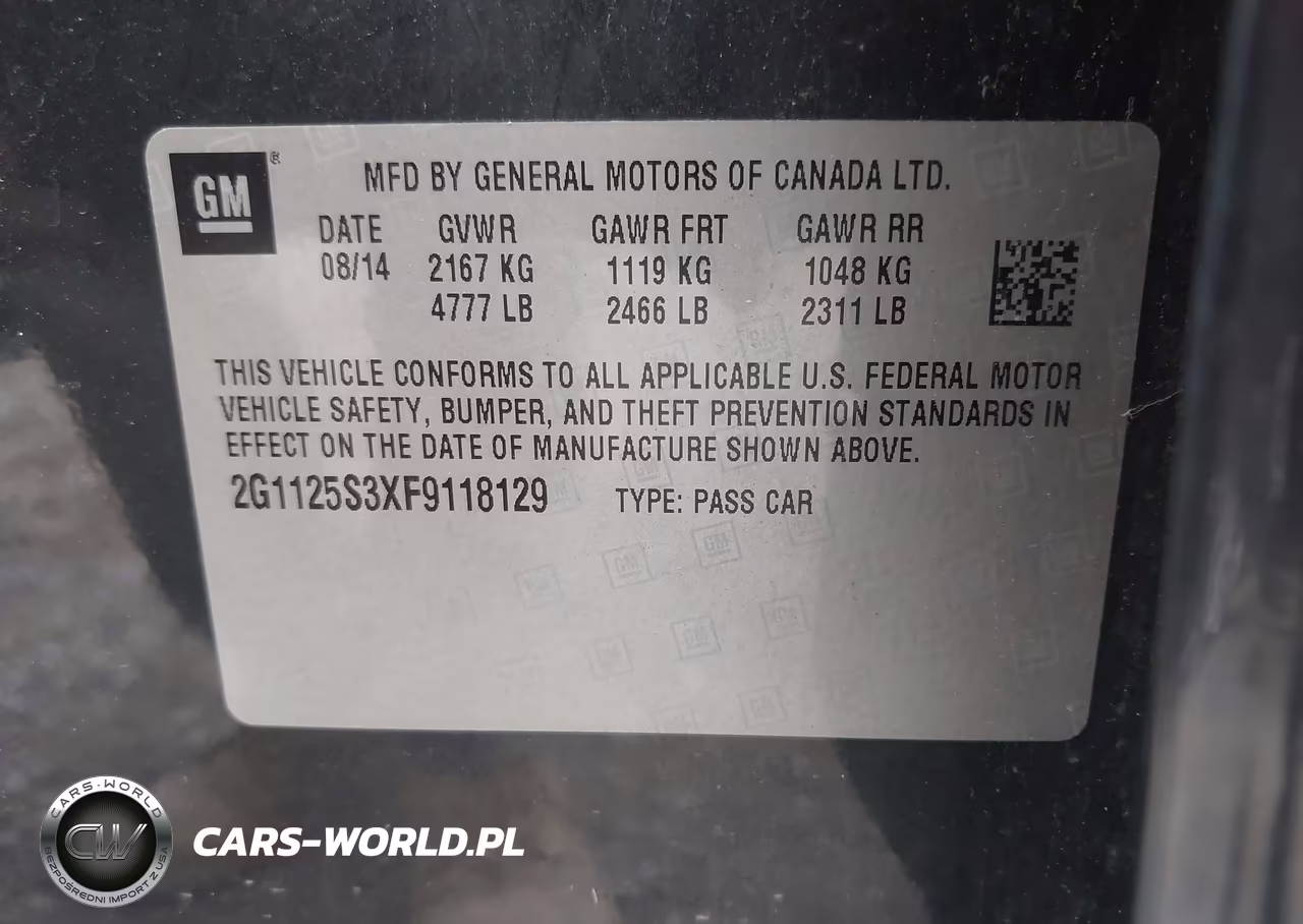 2015 Chevrolet Impala 2Lt VIN:2G1125S3XF9118129 - 9