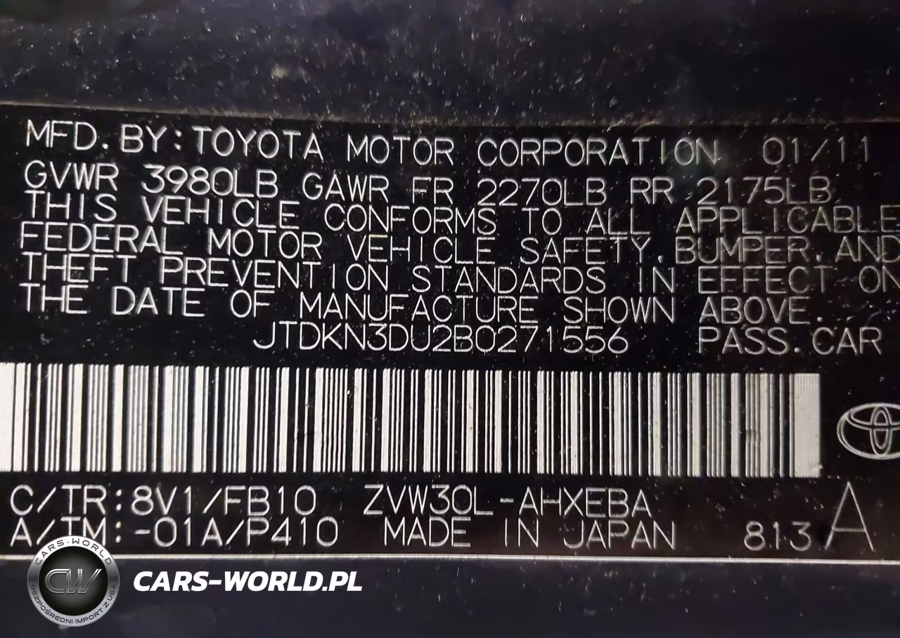 2011 Toyota Prius Two VIN:JTDKN3DU2B0271556 - 9