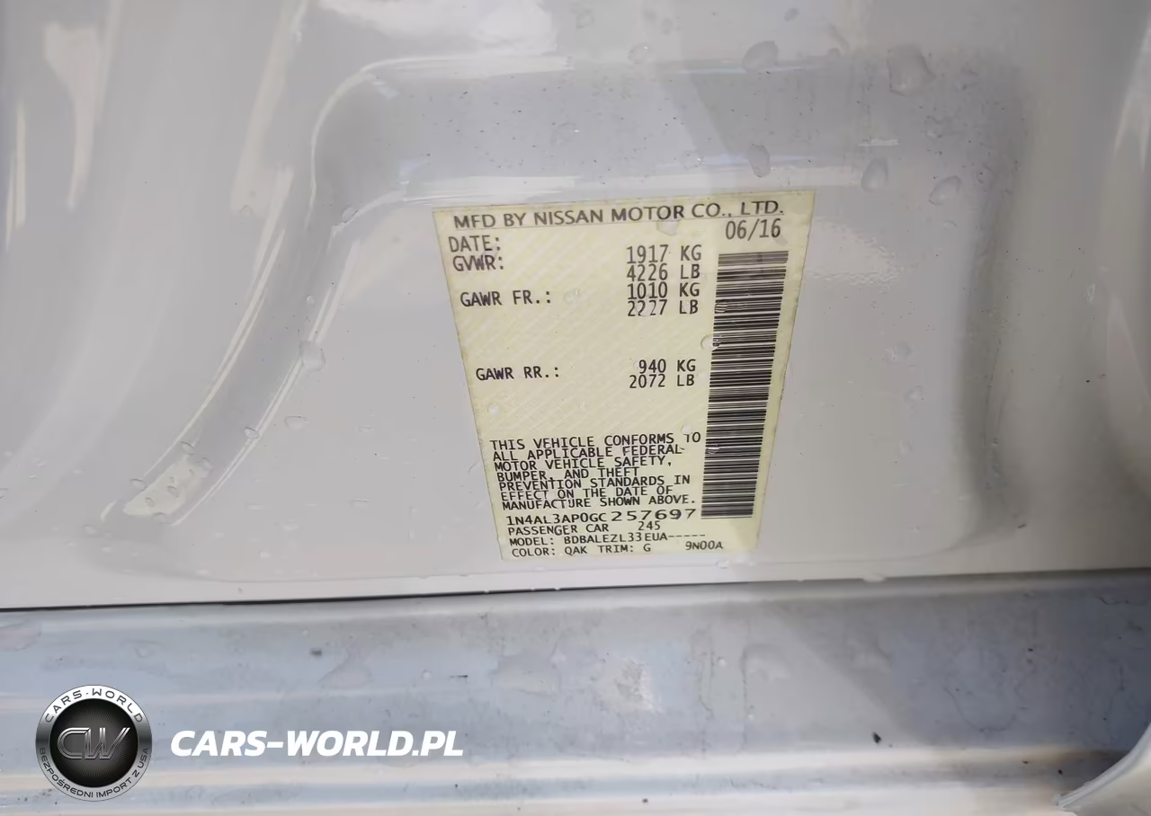 2016 Nissan Altima VIN:1N4AL3AP0GC257697 - 9