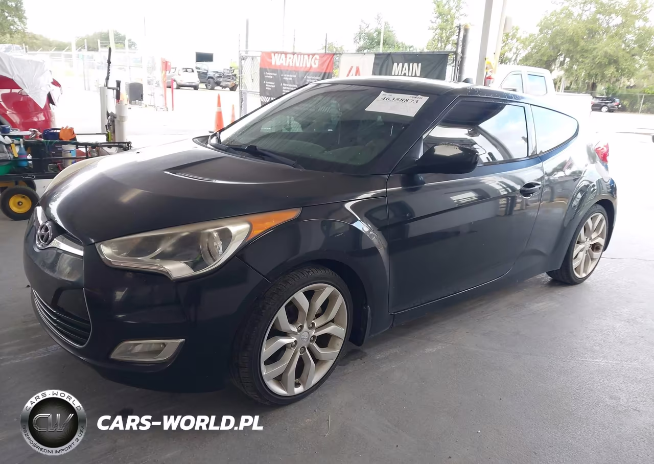 2012 Hyundai Veloster Base W-Red-Black VIN:KMHTC6AD2CU078782 - 2
