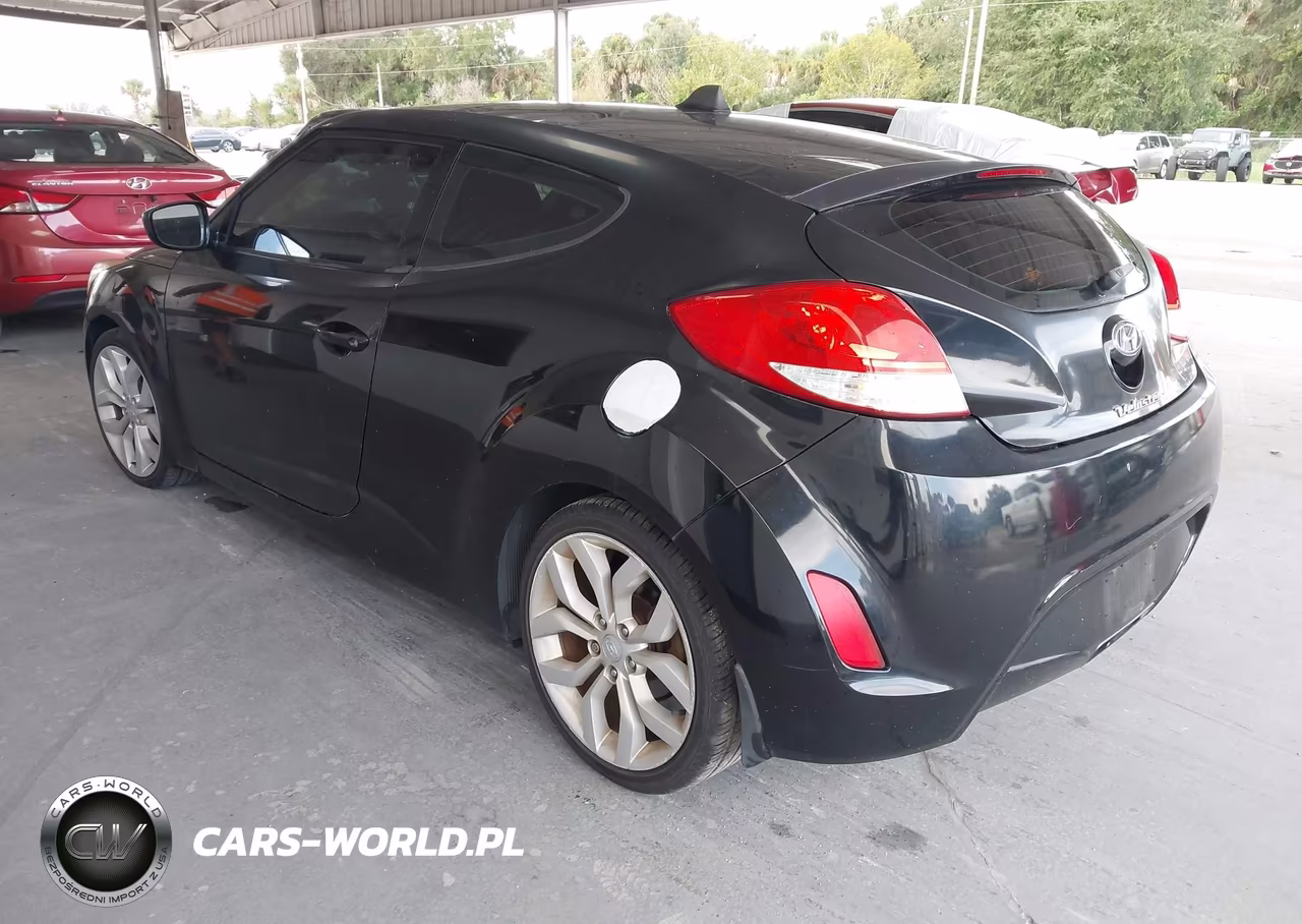 2012 Hyundai Veloster Base W-Red-Black VIN:KMHTC6AD2CU078782 - 3
