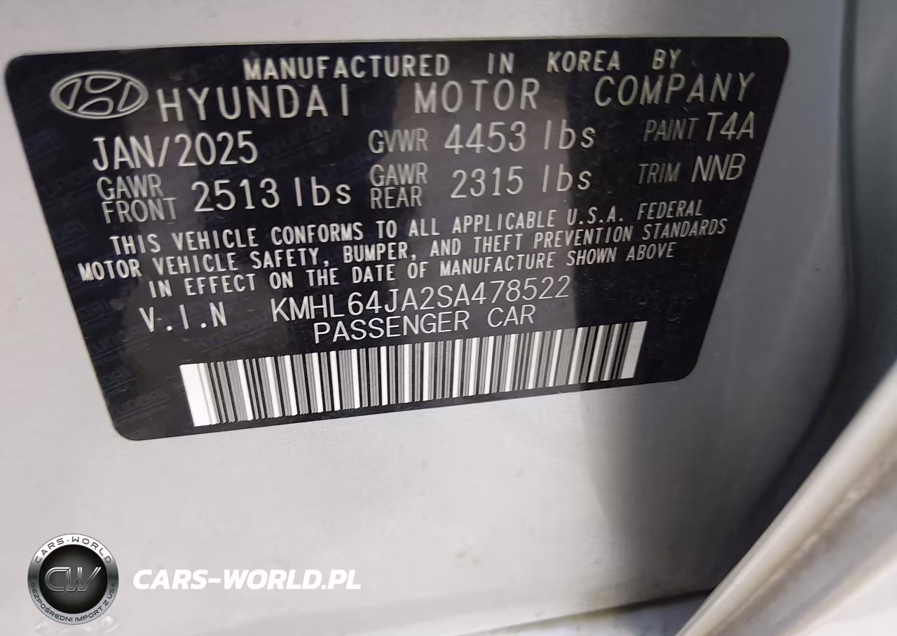 2025 Hyundai Sonata Sel VIN:KMHL64JA2SA478522 - 9