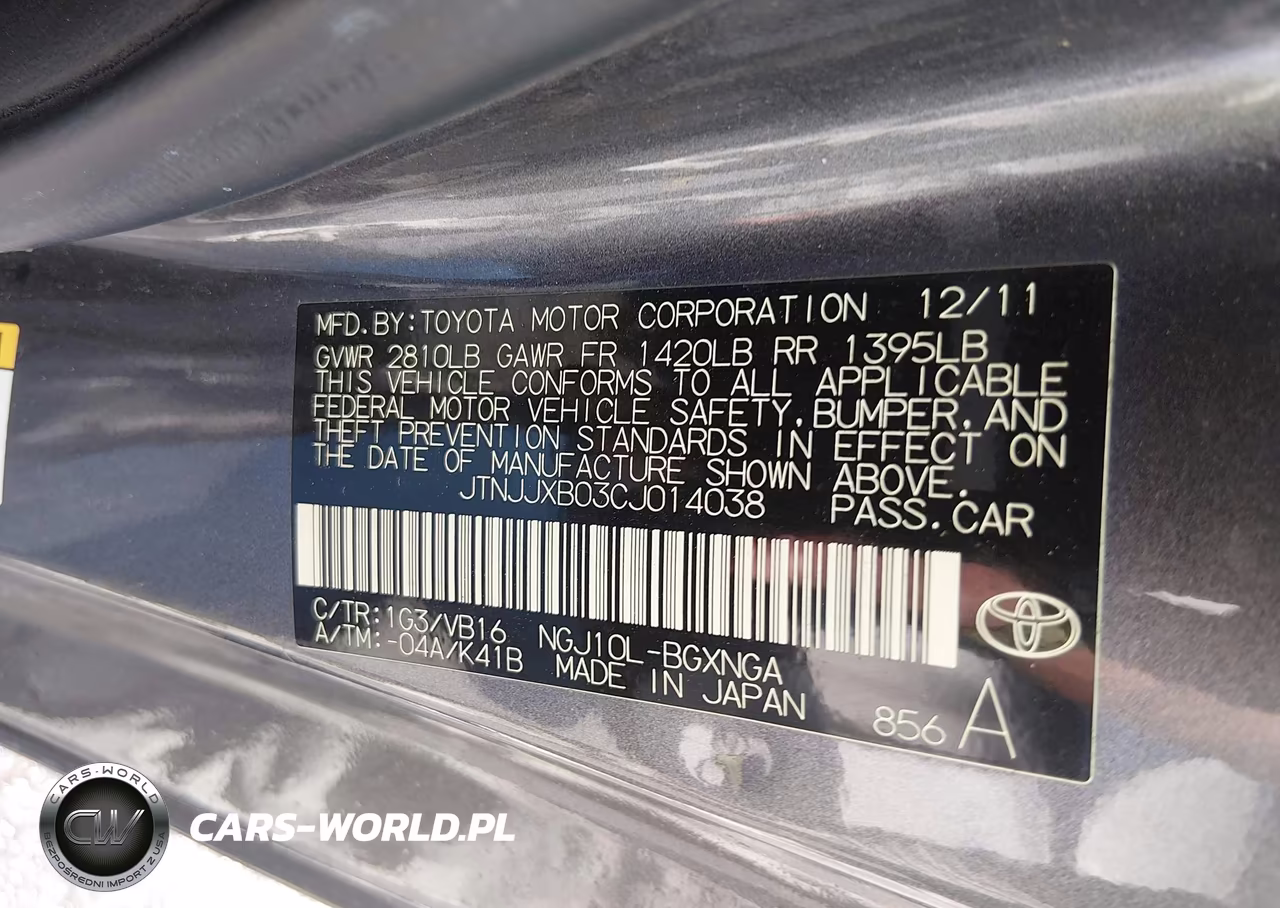 2012 Scion Iq VIN:JTNJJXB03CJ014038 - 9