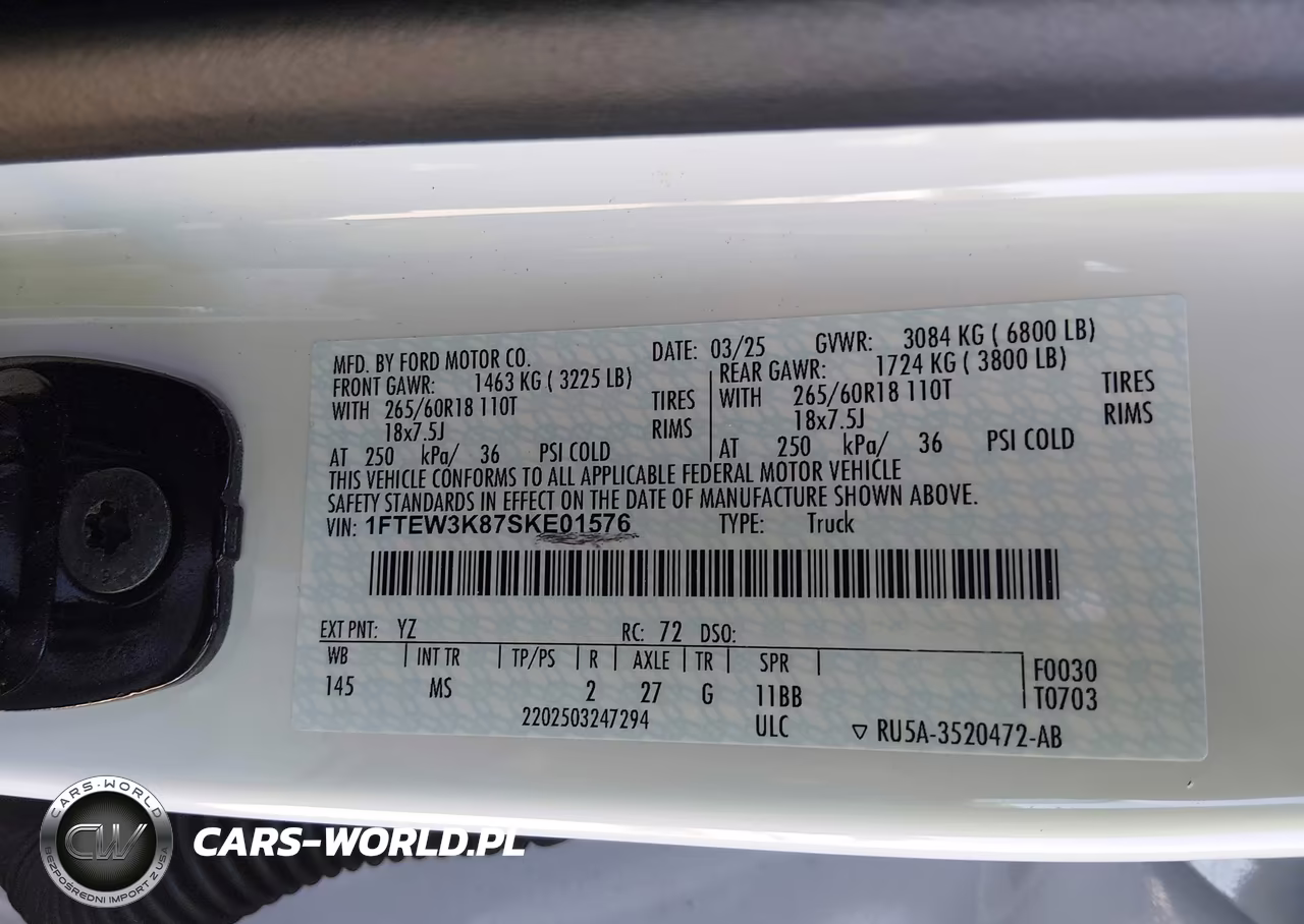 2025 Ford F-150 Xlt VIN:1FTEW3K87SKE01576 - 9