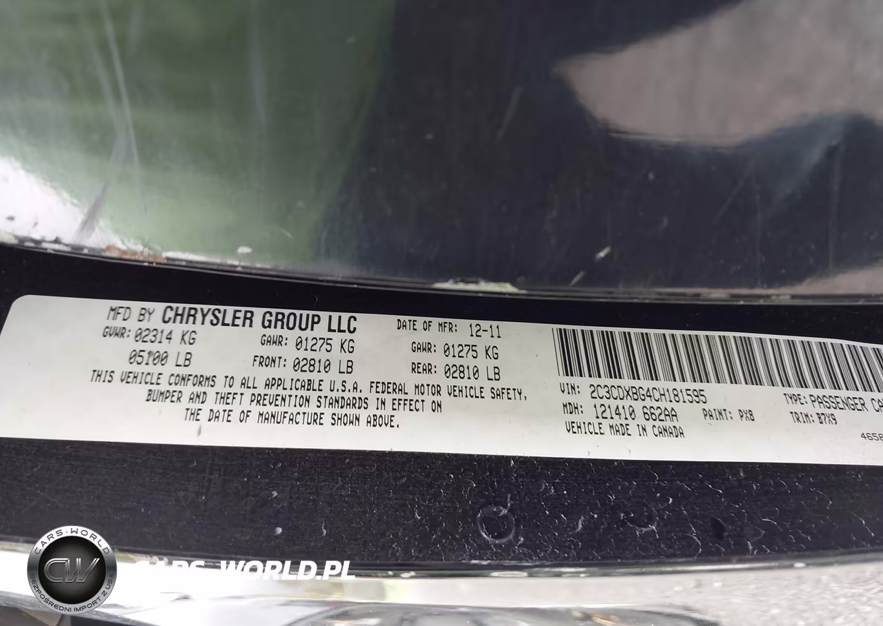 2012 Dodge Charger Se VIN:2C3CDXBG4CH181595 - 9