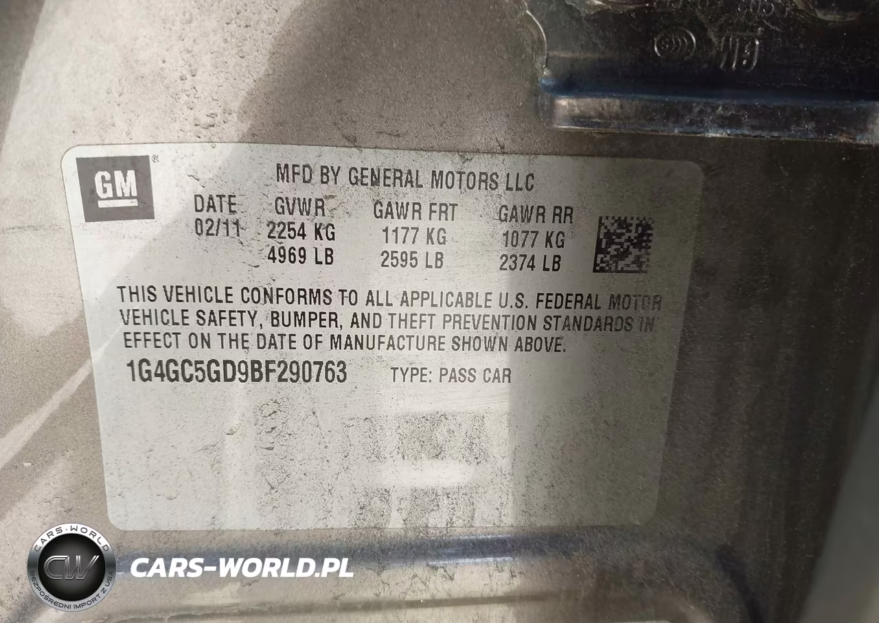 2011 Buick Lacrosse Cxl VIN:1G4GC5GD9BF290763 - 9