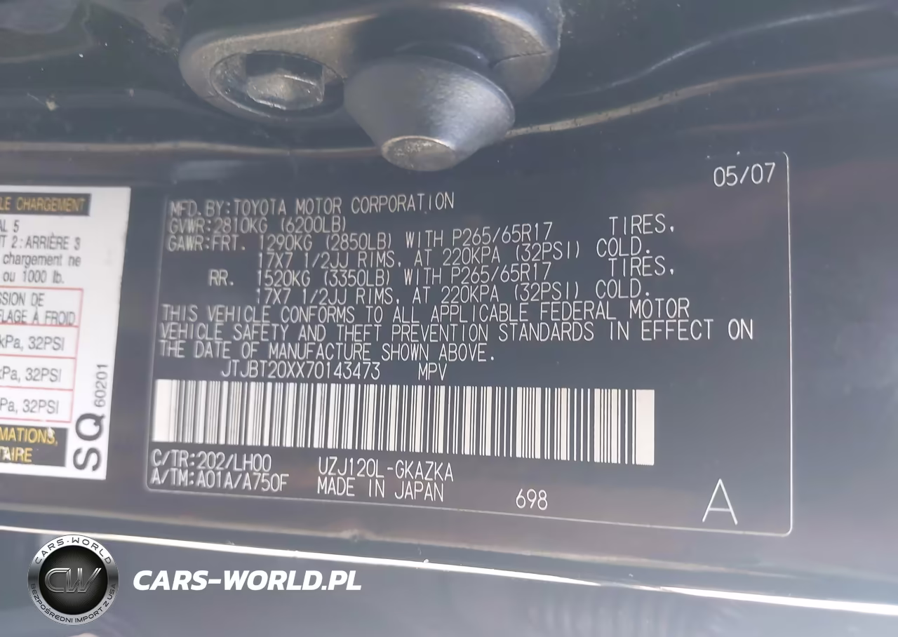 2007 Lexus Gx 470 VIN:JTJBT20XX70143473 - 9