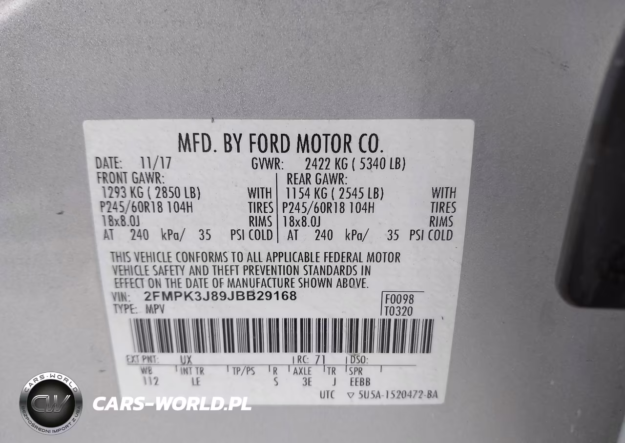 2018 Ford Edge Sel VIN:2FMPK3J89JBB29168 - 9