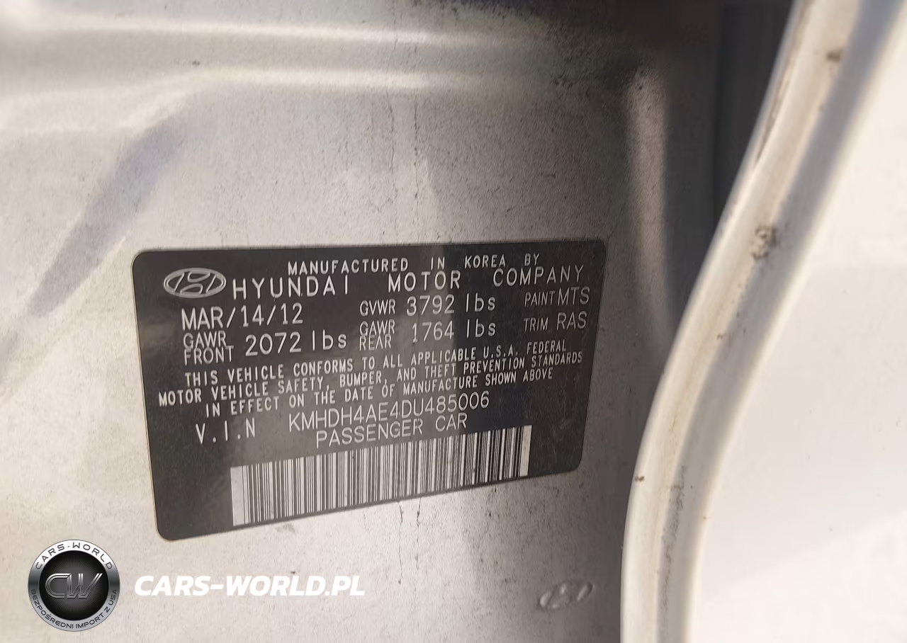 2013 Hyundai Elantra Gls VIN:KMHDH4AE4DU485006 - 9