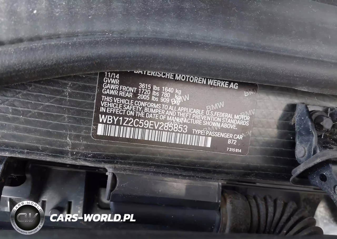 2014 BMW I3 VIN:WBY1Z2C59EV285853 - 8