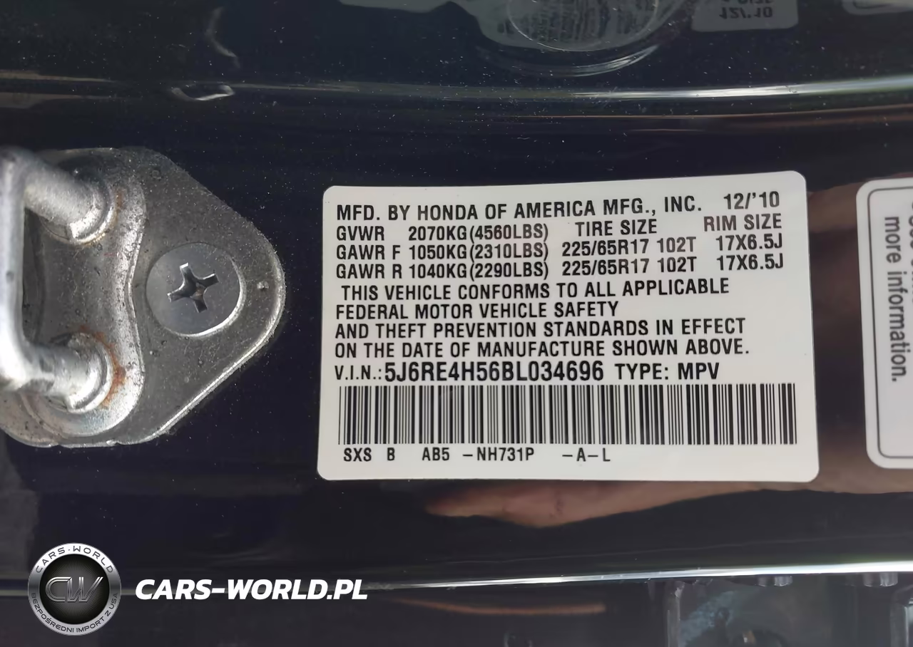 2011 Honda Cr-V Ex VIN:5J6RE4H56BL034696 - 9