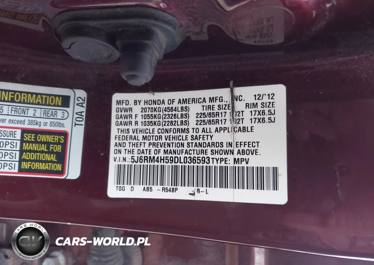 2013 Honda Cr-V Ex VIN:5J6RM4H59DL036593 - 9