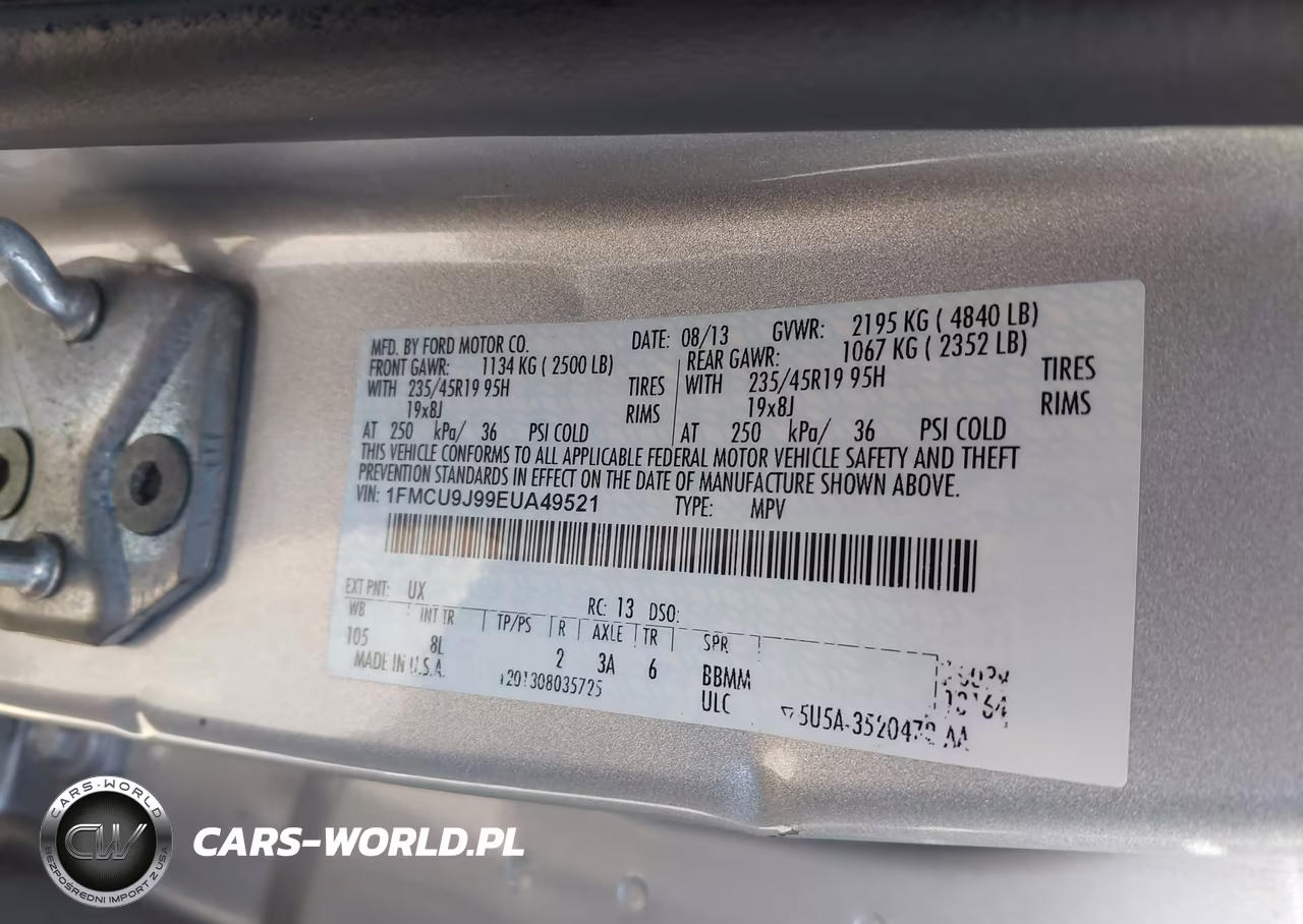 2014 Ford Escape Titanium VIN:1FMCU9J99EUA49521 - 9