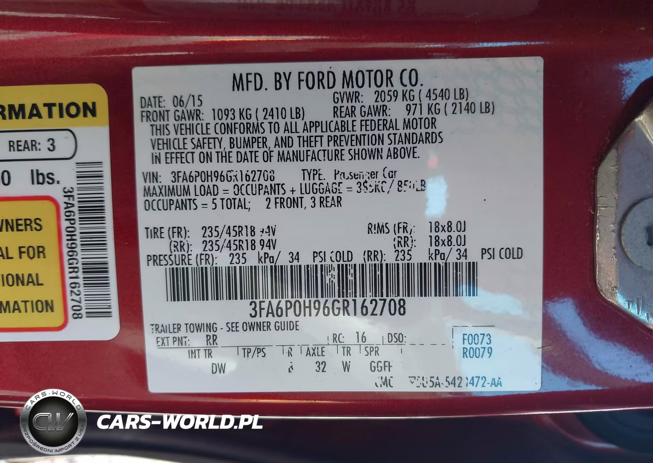 2016 Ford Fusion Se VIN:3FA6P0H96GR162708 - 9