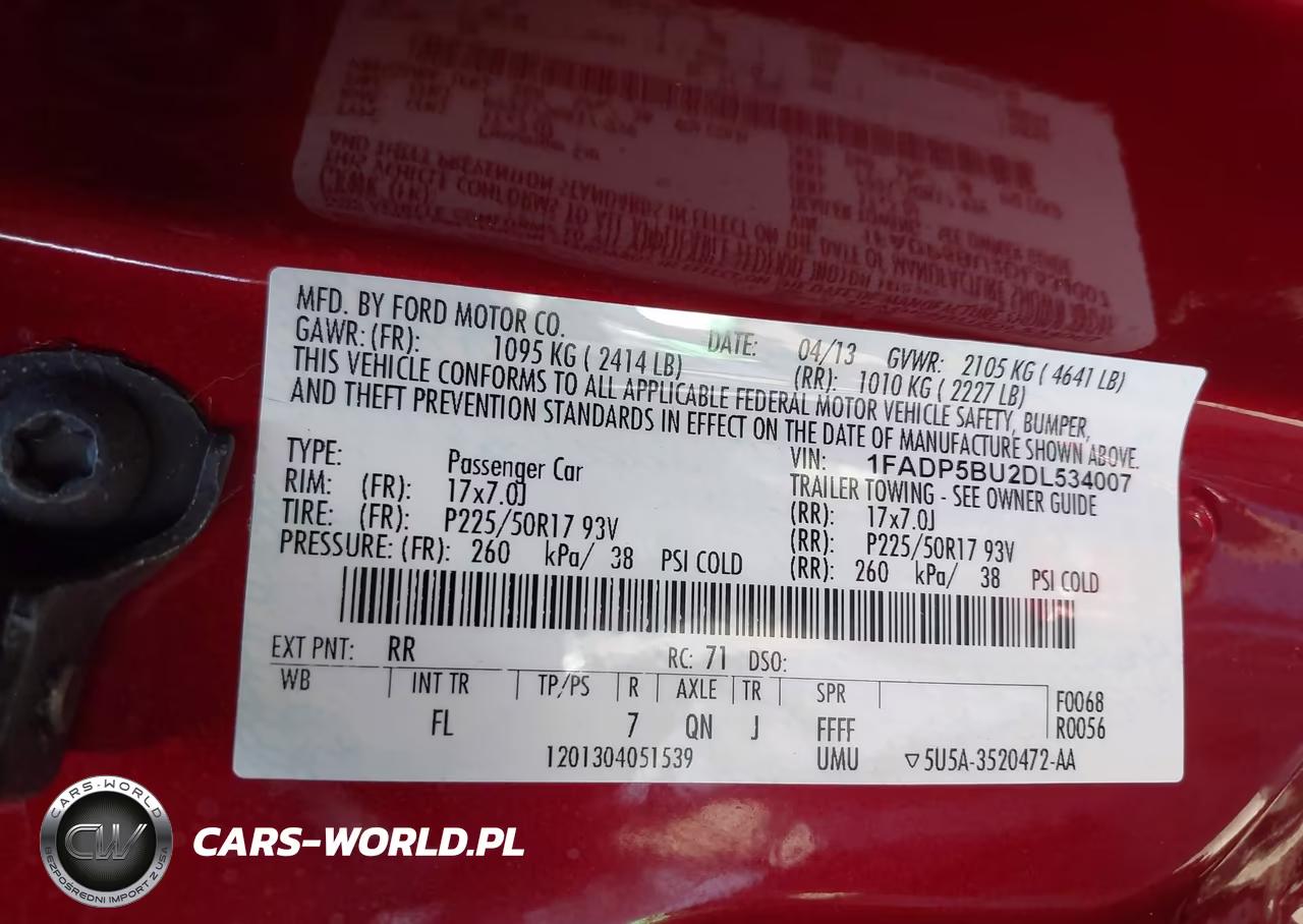 2013 Ford C-Max Hybrid Sel VIN:1FADP5BU2DL534007 - 9
