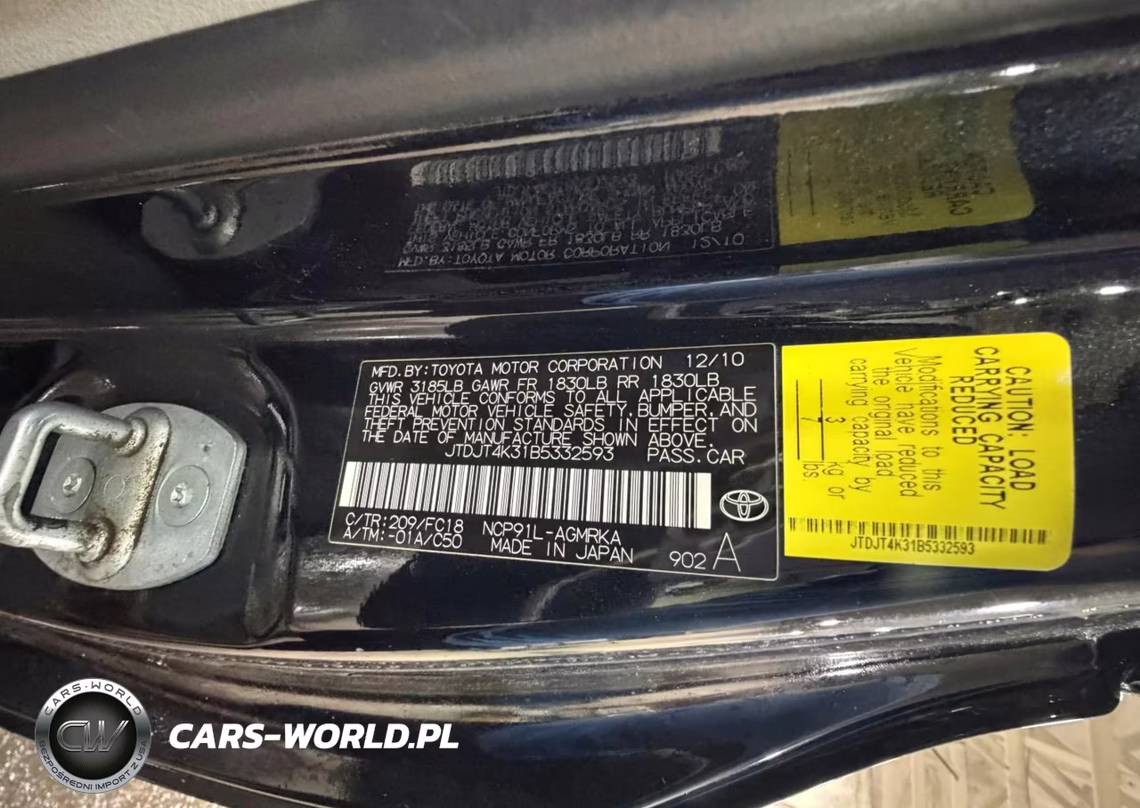 2011 Toyota Yaris VIN:JTDJT4K31B5332593 - 8