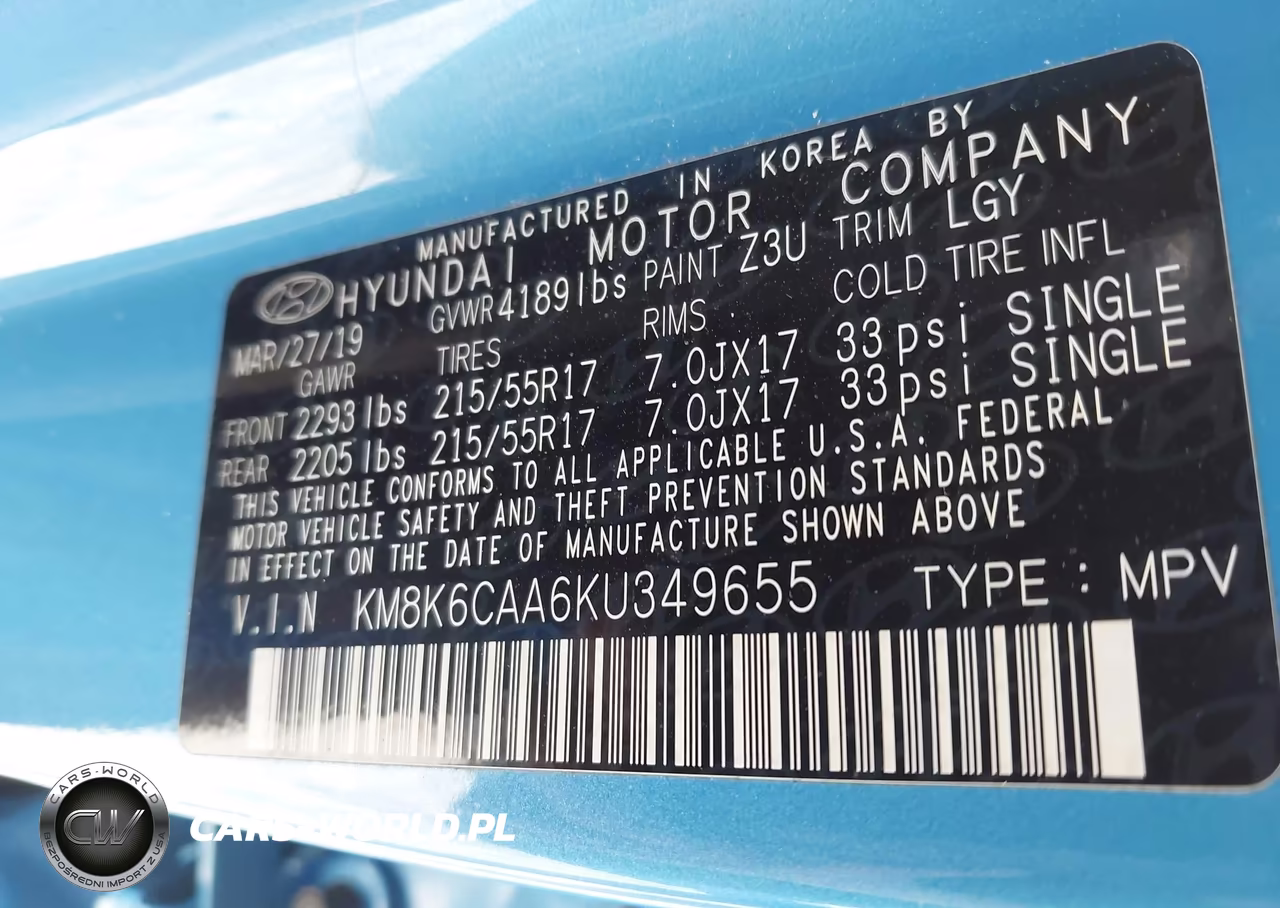 2019 Hyundai Kona Sel VIN:KM8K6CAA6KU349655 - 9