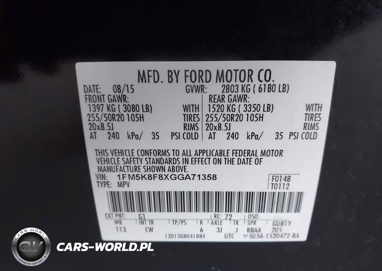 2016 Ford Explorer Limited VIN:1FM5K8F8XGGA71358 - 9