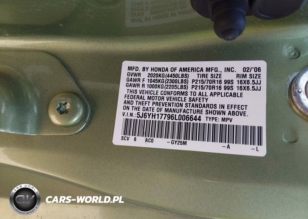 2006 Honda Element Ex-P VIN:5J6YH17796L006644 - 9
