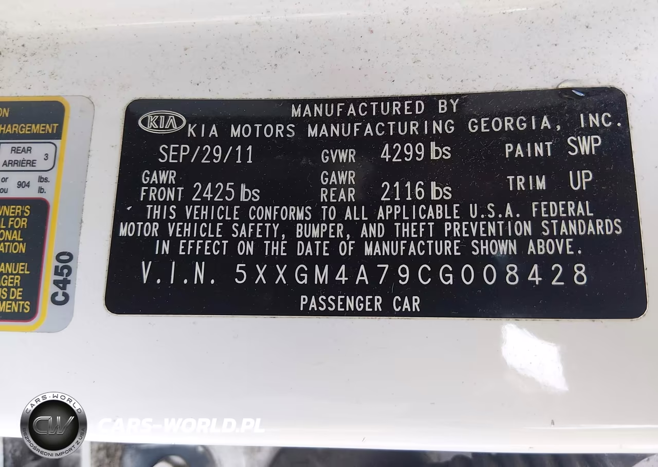 2012 Kia Optima Lx VIN:5XXGM4A79CG008428 - 9